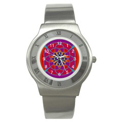 Mandala Stainless Steel Watch (slim)