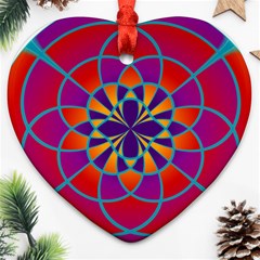 Mandala Heart Ornament (two Sides) by SaraThePixelPixie