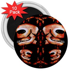 Skull Motif Ornament 3  Button Magnet (10 Pack) by dflcprints