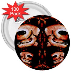 Skull Motif Ornament 3  Button (100 Pack) by dflcprints