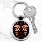 Skull Motif Ornament Key Chain (Round) Front