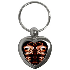 Skull Motif Ornament Key Chain (heart) by dflcprints