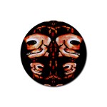 Skull Motif Ornament Drink Coasters 4 Pack (Round) Front