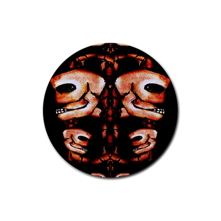 Skull Motif Ornament Drink Coasters 4 Pack (Round)