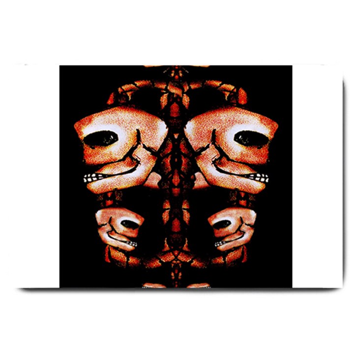 Skull Motif Ornament Large Door Mat