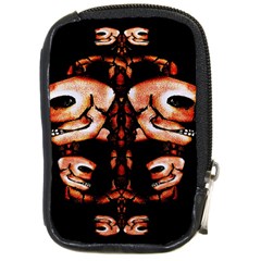 Skull Motif Ornament Compact Camera Leather Case by dflcprints