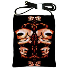 Skull Motif Ornament Shoulder Sling Bag