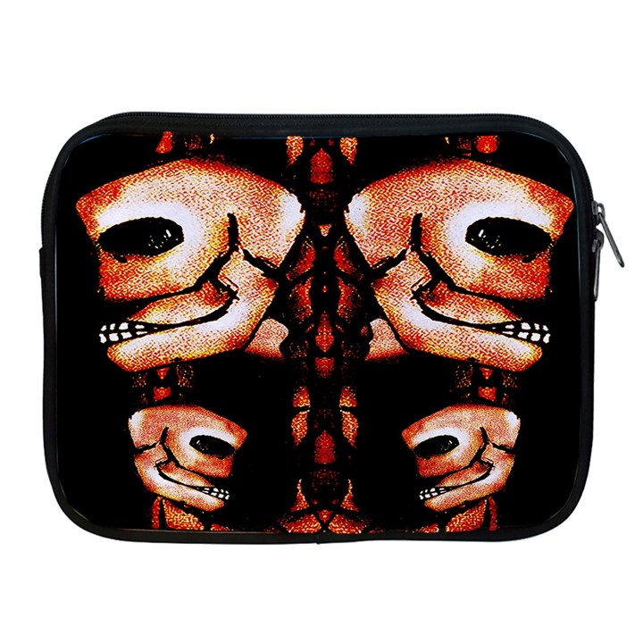 Skull Motif Ornament Apple iPad Zippered Sleeve