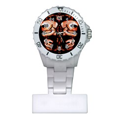 Skull Motif Ornament Nurses Watch by dflcprints