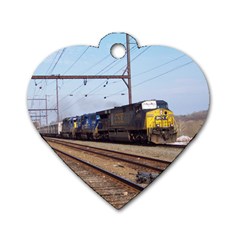 The Circus Train Dog Tag Heart (one Sided)  by railroadartandhistory