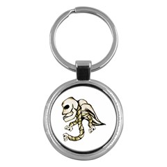 Angel Skull Key Chain (round) by dflcprints