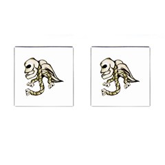 Angel Skull Cufflinks (square) by dflcprints