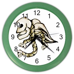 Angel Skull Wall Clock (color) by dflcprints