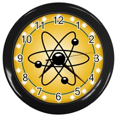 Atom Symbol Wall Clock (black) by StuffOrSomething