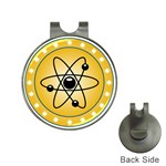 Atom Symbol Hat Clip with Golf Ball Marker Front