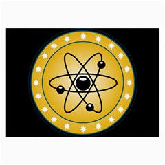 Atom Symbol Glasses Cloth (large, Two Sided)