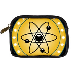 Atom Symbol Digital Camera Leather Case