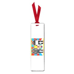 2 Yeti, 1 Text On Tibetan Flag, Small Bookmark