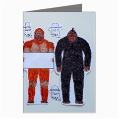 1 Neanderthal & 4 Big Friends, Greeting Card by creationtruth