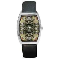 Winter Colors Collage Tonneau Leather Watch by dflcprints