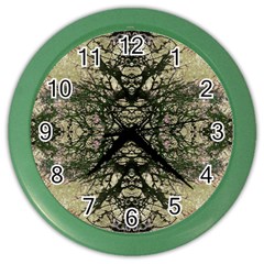 Winter Colors Collage Wall Clock (color)