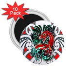 Tribal Dragon 2.25  Button Magnet (10 pack) Front