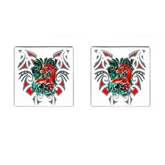 Tribal Dragon Cufflinks (square)