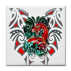 Tribal Dragon Face Towel