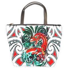 Tribal Dragon Bucket Handbag