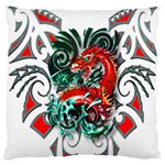 Tribal Dragon Large Cushion Case (Two Sided)  Front