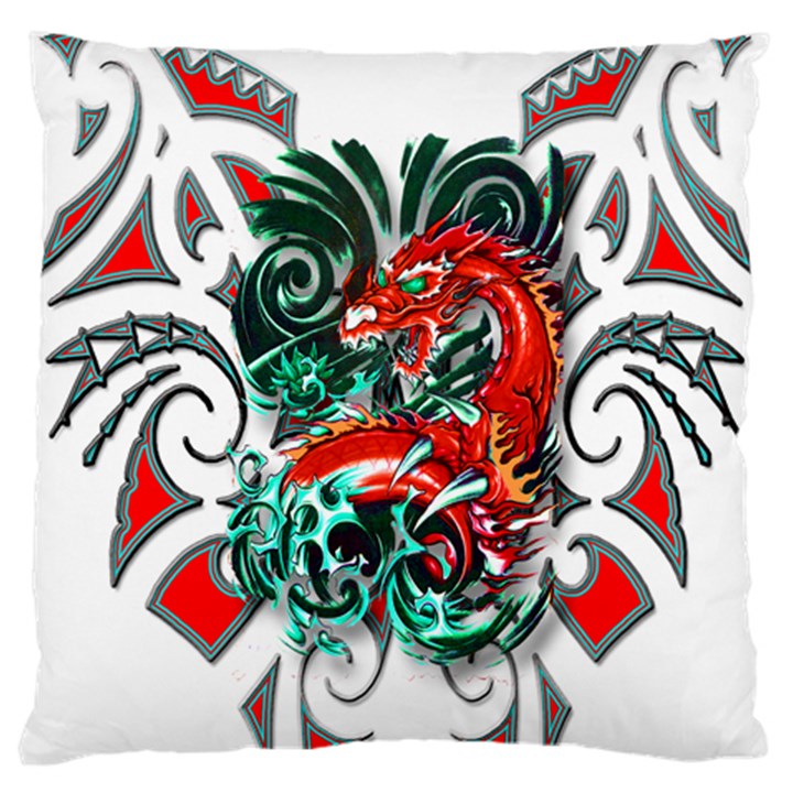 Tribal Dragon Large Cushion Case (Two Sided) 