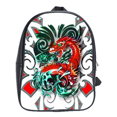 Tribal Dragon School Bag (xl) by TheWowFactor