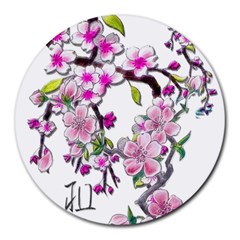 Cherry Bloom Spring 8  Mouse Pad (round)