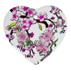 Cherry Bloom Spring Heart Ornament