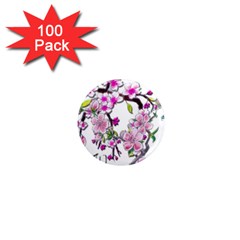 Cherry Bloom Spring 1  Mini Button Magnet (100 Pack) by TheWowFactor