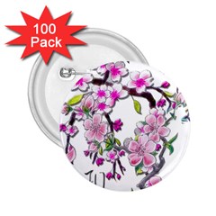 Cherry Bloom Spring 2 25  Button (100 Pack)