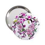 Cherry Bloom Spring Handbag Mirror (2.25 ) Front