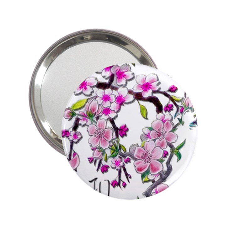 Cherry Bloom Spring Handbag Mirror (2.25 )