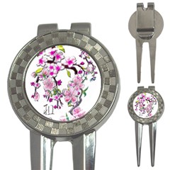 Cherry Bloom Spring Golf Pitchfork & Ball Marker by TheWowFactor