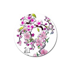 Cherry Bloom Spring Magnet 3  (round) by TheWowFactor