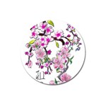 Cherry Bloom Spring Magnet 3  (Round) Front