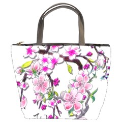 Cherry Bloom Spring Bucket Handbag