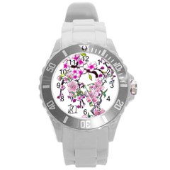 Cherry Bloom Spring Plastic Sport Watch (large)