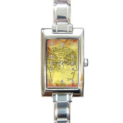 Brain Map Rectangular Italian Charm Watch