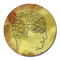 Brain Map 8  Mouse Pad (round) by StuffOrSomething