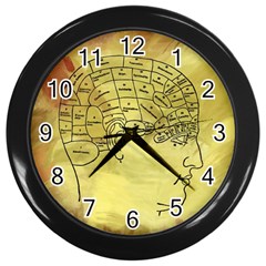 Brain Map Wall Clock (black) by StuffOrSomething