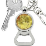 Brain Map Bottle Opener Key Chain Front