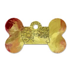 Brain Map Dog Tag Bone (one Sided)