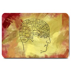 Brain Map Large Door Mat by StuffOrSomething