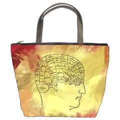 Brain Map Bucket Handbag